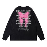 Men Long Sleeve T Shirt Niche Butterfly T-shirt Cotton Base Shirt